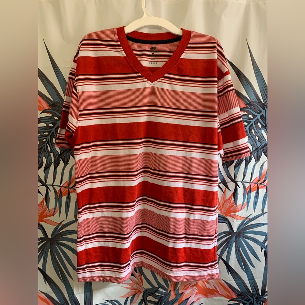 🔥5/$25 Red Rhino Striped Shirt Sz M